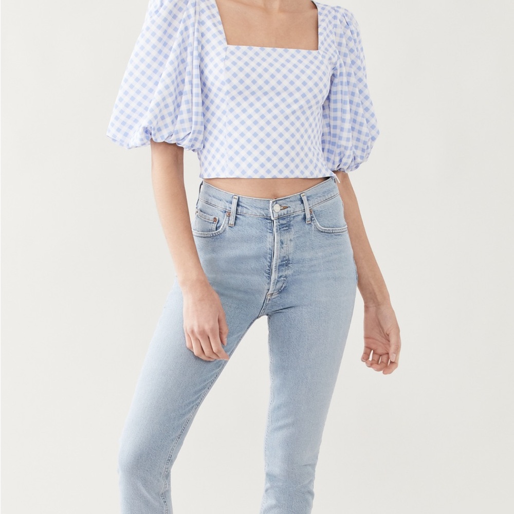 Soke collective top with shoulder pads